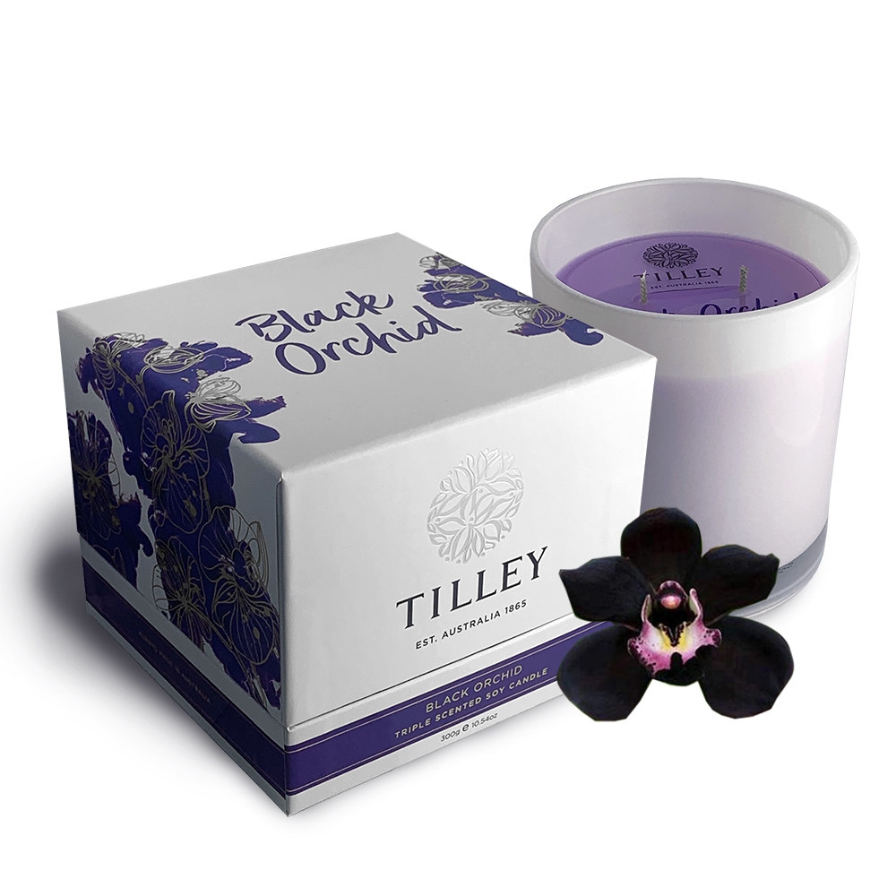 Tilley百年特莉 黑蘭花香氛大豆蠟燭禮盒 300g