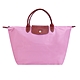 LONGCHAMP Le Pliage 短把摺疊水餃包(中/粉紅) product thumbnail 1