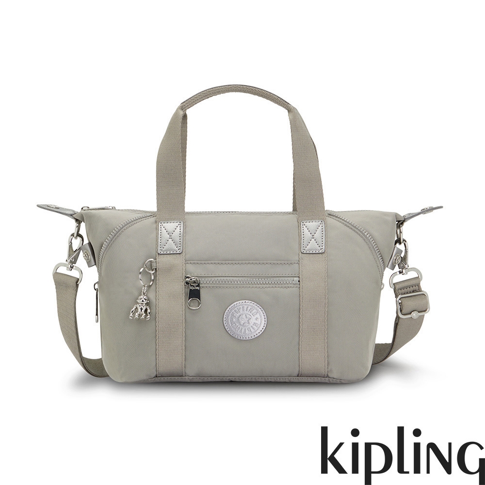 Kipling 簡約雪霧灰手提側背包-ART MINI