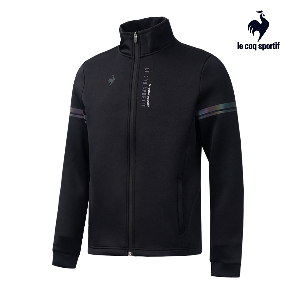 法國公雞保暖空氣層髮絲紋燙標立領外套 男款 三色 LOS61863 (黑色)