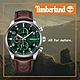 Timberland 天柏嵐 多功能三眼男錶-綠x咖啡/46mm TDWGF2201101 product thumbnail 1