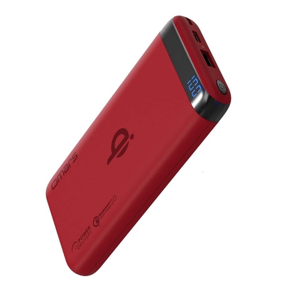 omars｜無線Qi行動電源PD+QC3.0快充10000mAh-亮眼紅(買一送一 )(送的顏色隨機)