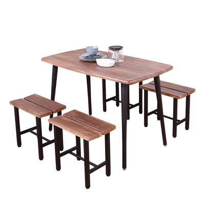 DFhouse 葛倫-1餐桌+4單人椅(1桌4椅)