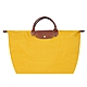 LONGCHAMP LE PLIAGE短把手提旅行袋(大/陽光黃) product thumbnail 1