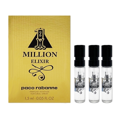 Paco rabanne 百萬黑潮男性淡香精 1.5ml 針管 (3入組)