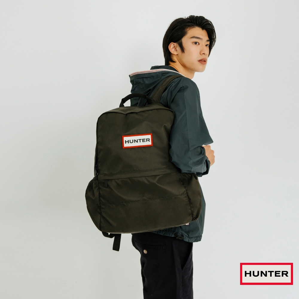 HUNTER - 大型尼龍後背包 - 橄欖色