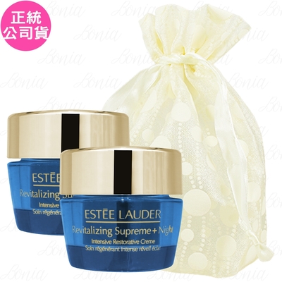 ESTEE LAUDER 雅詩蘭黛 年輕無敵膠原晚霜(15ml)*2旅行袋組(公司貨)