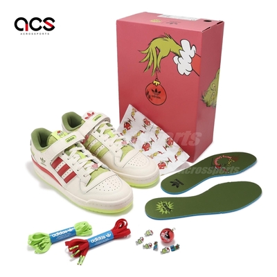 adidas X The Grinch Forum Low 男鞋 白 紅 聖誕節 鬼靈精 聯名 魔鬼氈 愛迪達 ID3512