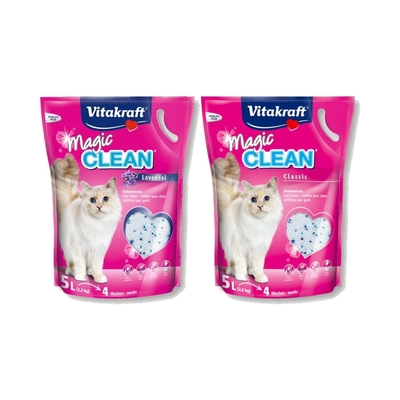 德國vitakraft vita magic clean神奇抗菌水晶貓砂 5l(2.2kg) x 2入組