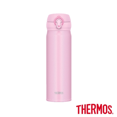 THERMOS 膳魔師 不鏽鋼超輕量彈蓋真空保溫瓶500ml-亮淺粉(JNL-504-LP)