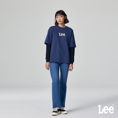 lee 女款 427 高腰標準喇叭牛仔褲 中深藍洗水