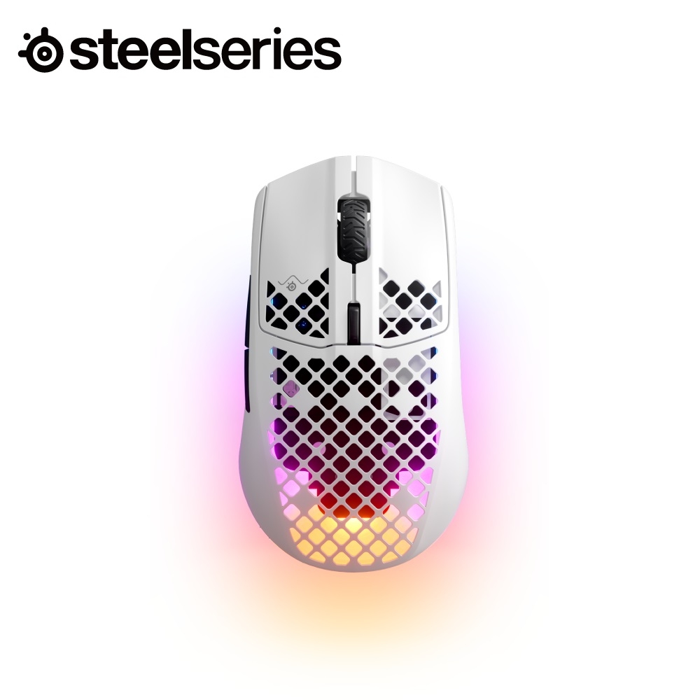 SteelSeries 賽睿Aerox 3 Wireless White無線電競滑鼠-白| 電競無線滑