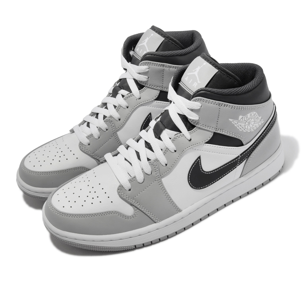 Nike 休閒鞋Air Jordan 1代Mid 男鞋小Dior 迪奧Smoke Grey 煙灰554724