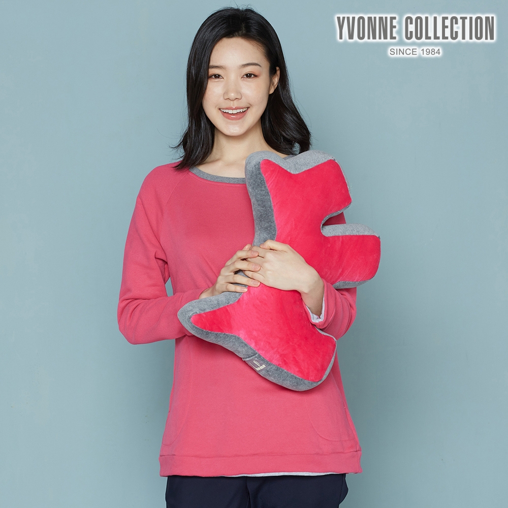 YVONNE 網路限定｜雙色拼接立體狗狗抱枕-桃紅