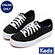 Keds TRIPLE KICK 學院風厚底帆布鞋-黑 product thumbnail 1