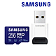 SAMSUNG 三星 PRO Plus microSDXC U3 A2 V30 256GB記憶卡 含高速讀卡機 公司貨(Switch/ROG Ally/GoPro) product thumbnail 1