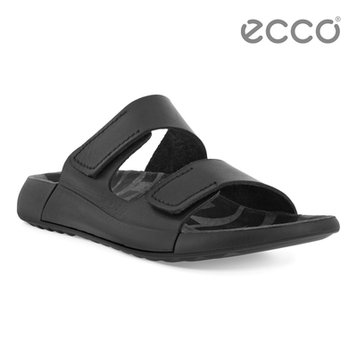 ECCO 2ND COZMO W 科摩運動休閒皮革涼拖鞋 女鞋 黑色