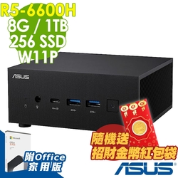 ASUS 華碩 PN53-66HHPYA 迷你電腦 (R5-6600H/8G/256SSD+1TB/OFFICE2021/W11P)