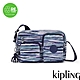 Kipling 霧藍手刷條紋實用多前袋側肩包-ALBENA product thumbnail 1