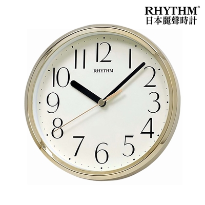 RHYTHM日本麗聲 金屬質感座掛兩用鐘(高貴金)/18cm