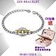 CHARRIOL夏利豪 Bracelet Zen 禪風手鍊 銀圓盤飾件金鋼索款 C6(06-401-1232-5) product thumbnail 1