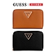 【GUESS】經典素面LOGO皮革拉鍊中夾-兩色任選 product thumbnail 1