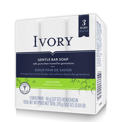 IVORY 蘆薈香皂(90g×3入)