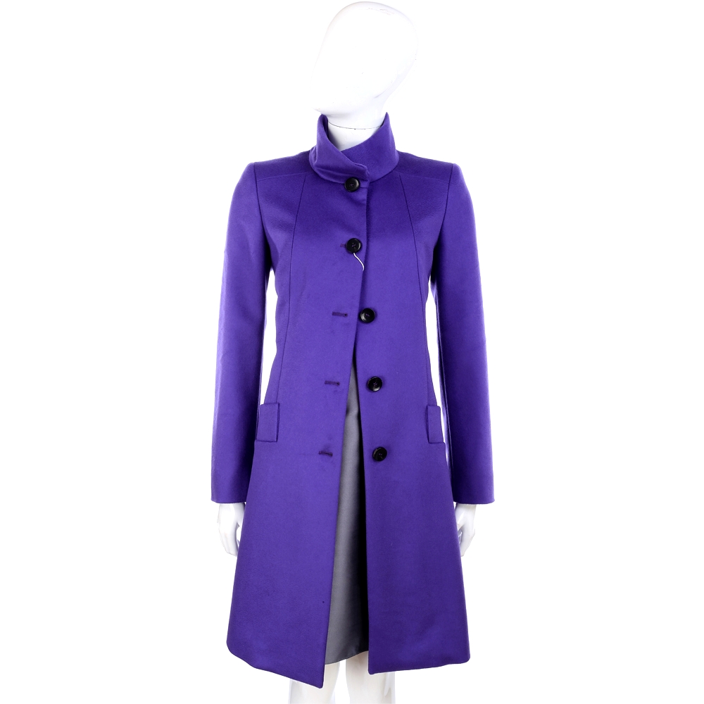 MARELLA 立體剪裁排釦大衣外套(紫色)