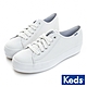 Keds 個性時尚厚底綁帶皮質休閒鞋-白 product thumbnail 1