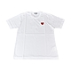 COMME DES GARCONS PLAY川久保玲紅心刺繡LOGO圓領純棉短T(S/M/L/XL/白) product thumbnail 1