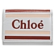 CHLOE 印字LOGO款牛皮三折零錢短夾(淺藍/小) product thumbnail 1