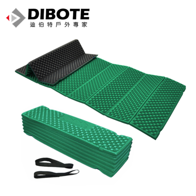 迪伯特DIBOTE 防水露營睡墊 折疊睡墊 蛋巢型設計 57x190cm (綠色)