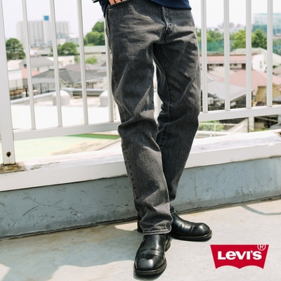 Levis 男款 501 93復刻版排釦直筒牛仔褲 黑灰石洗 彈性布料