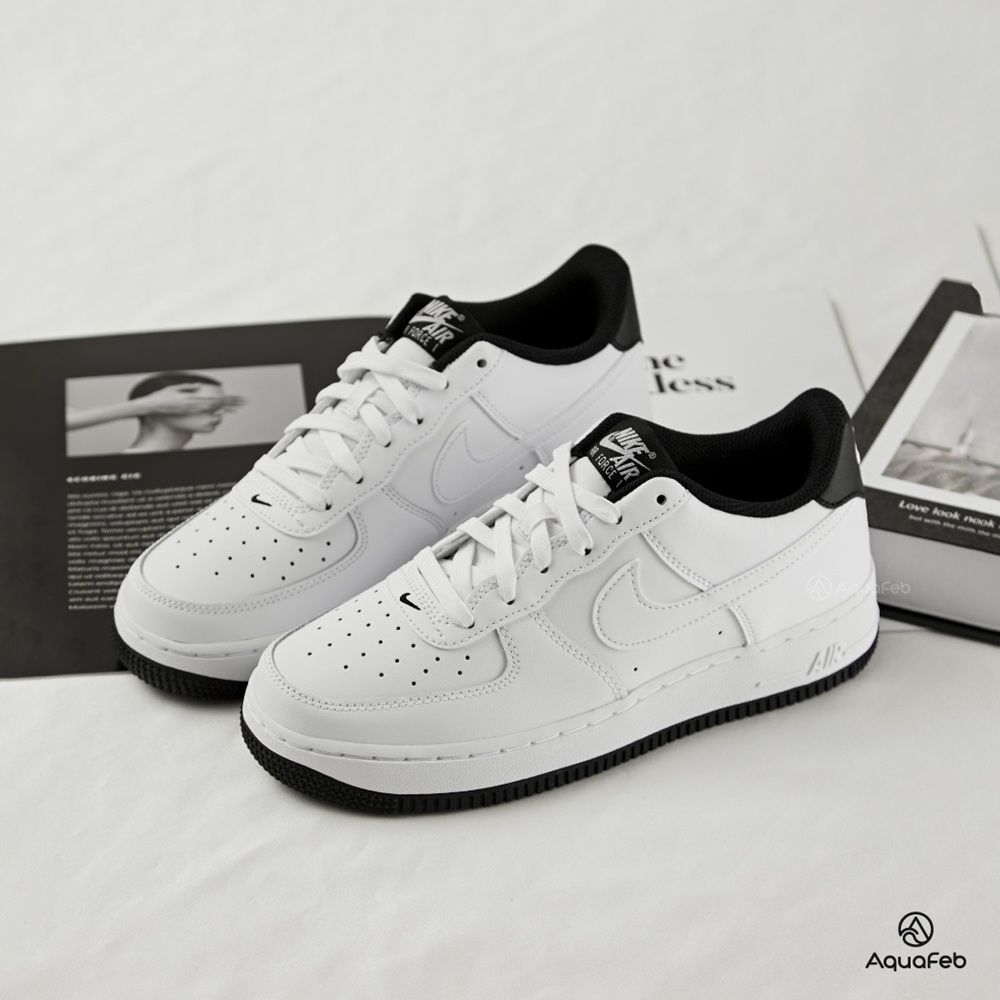 Nike Air Force 1 ESS GS 女鞋大童白黑色AF1 運動休閒鞋DV1331-100