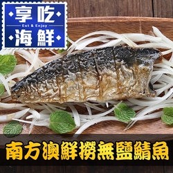 (任選)享吃海鮮-鮮撈無鹽鯖魚1包(220g±10%/包/2片/包)