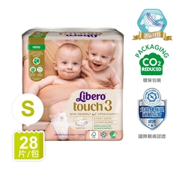 Libero麗貝樂 Touch 黏貼型嬰兒紙尿褲/尿布 3號(S 28片/包購)