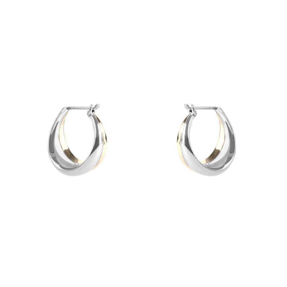 Georg Jensen 喬治傑生 - CURVE 18K金純銀耳環