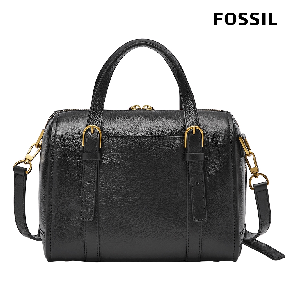 FOSSIL Carlie 真皮波士頓包-黑色 ZB1772001