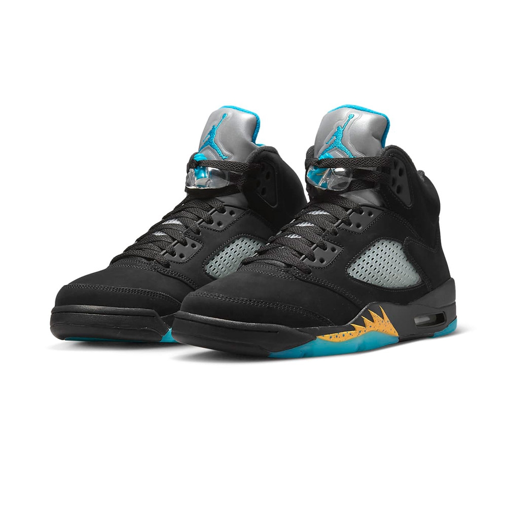 Nike Jordan 5 Retro Aqua 男鞋黑色喬丹經典籃球運動休閒鞋DD0587-047