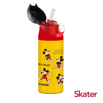 Skater不鏽鋼保溫吸管瓶(360ml)米奇Cheerful