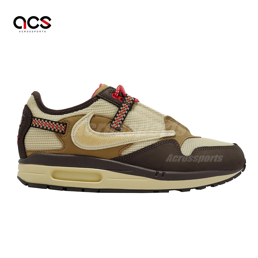 Nike 休閒鞋Air Max 1 CJ 男鞋女鞋Travis Scott 卡其棕倒勾限量DO9392