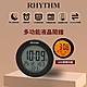 RHYTHM CLOCK 日本麗聲鐘 工業設計溫度顯示LED夜燈圓形電子鬧鐘(黑色)/9.2cm product thumbnail 1