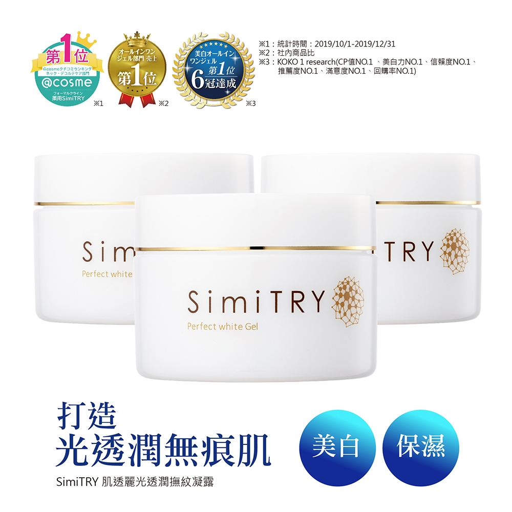 (3入組)SimiTRY 肌透麗 光透潤撫紋凝露60g