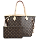 LV  M40995 NEVERFULL MM 經典花紋束口購物包/托特包 product thumbnail 1