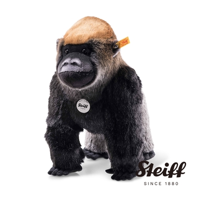 STEIFF德國金耳釦泰迪熊 Boogie gorilla 大猩猩 動物王國_黃標
