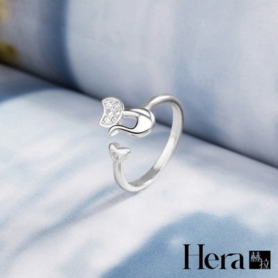 【HERA赫拉】鑲鑽可愛萌貓開口戒指