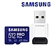 SAMSUNG 三星 PRO Plus microSDXC U3 A2 V30 512GB記憶卡 含高速讀卡機 公司貨(Switch/ROG Ally/GoPro) product thumbnail 1