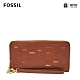 FOSSIL LOGAN 童趣拉鍊零錢袋RFID長夾-咖啡色 SL7915914 product thumbnail 1