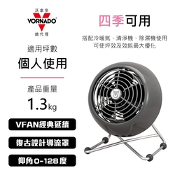 美國VORNADO沃拿多 摩登迷你復古扇 VFANMM19（灰色）