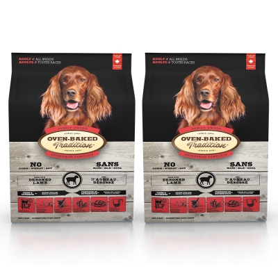 Oven-Backed 烘焙客 草飼羊配方 成犬糧(大顆粒)5磅 2包